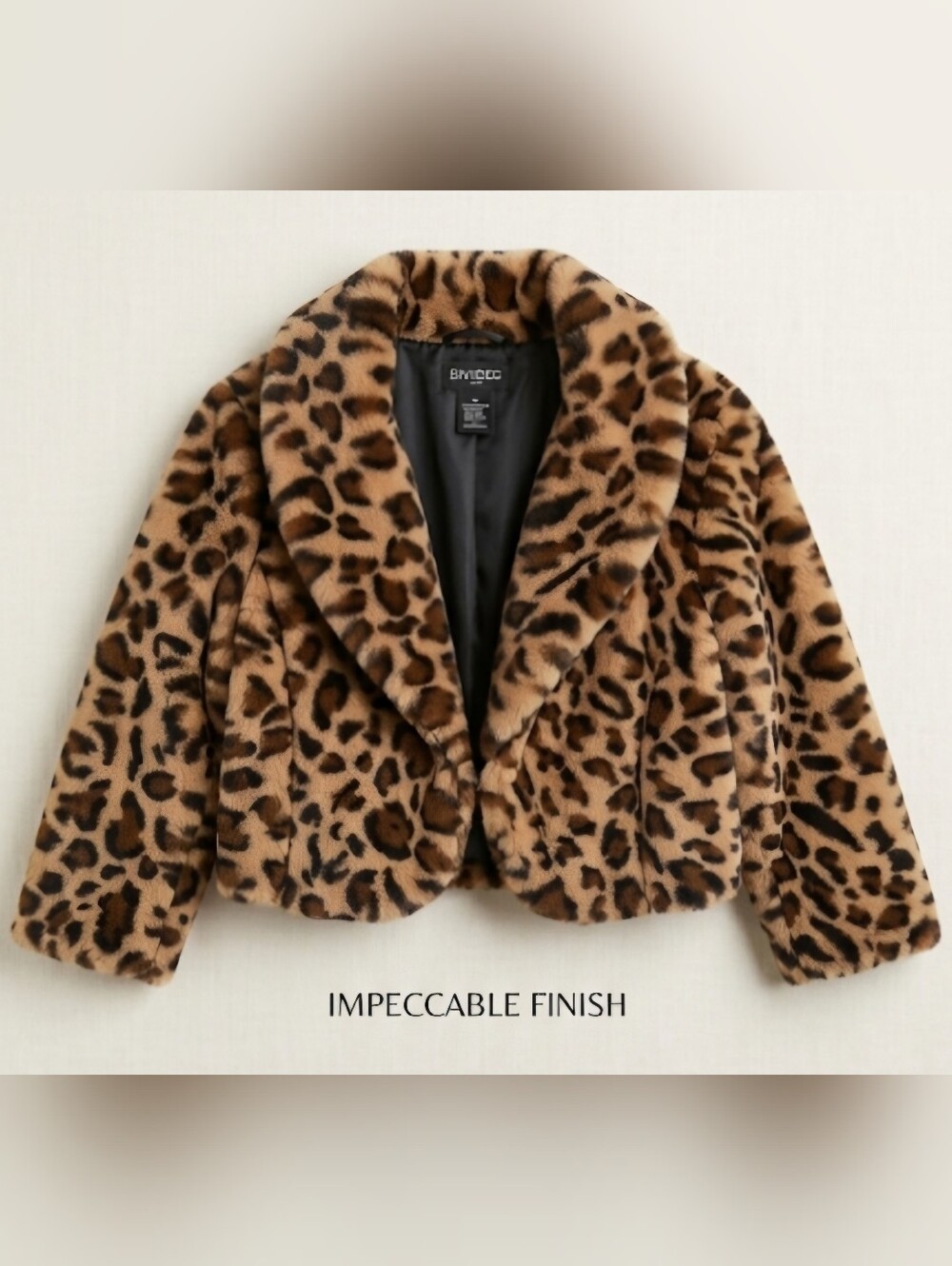 Haani Brown and Black Teddy Jacket Plush Faux Fur
